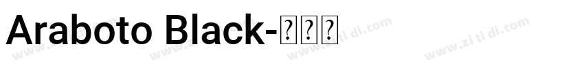 Araboto Black字体转换